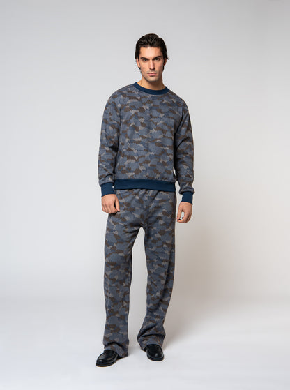 Jungle Camouflage Knitted Trousers