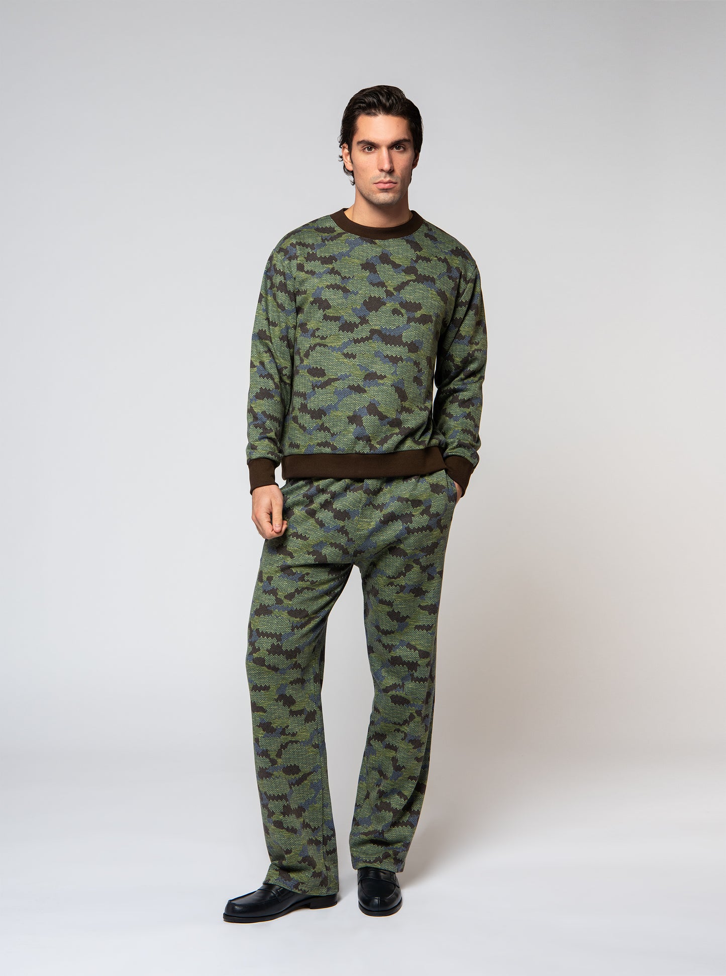 Jungle Camouflage Knitted Trousers