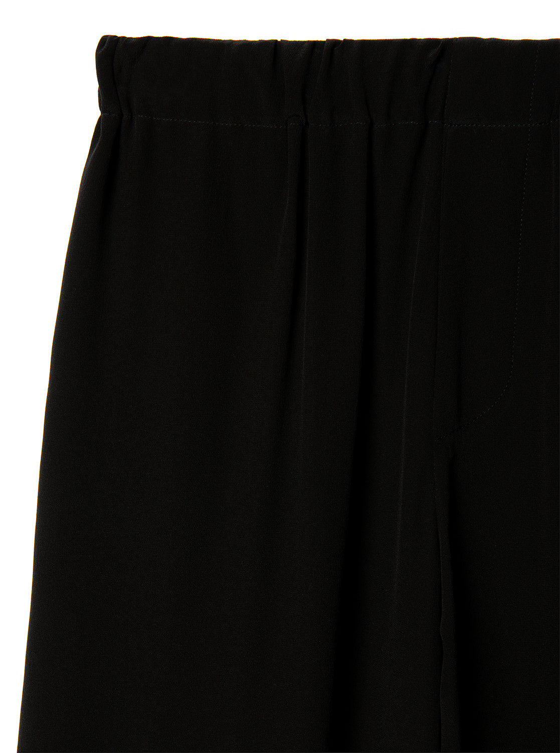pure silk trousers in black