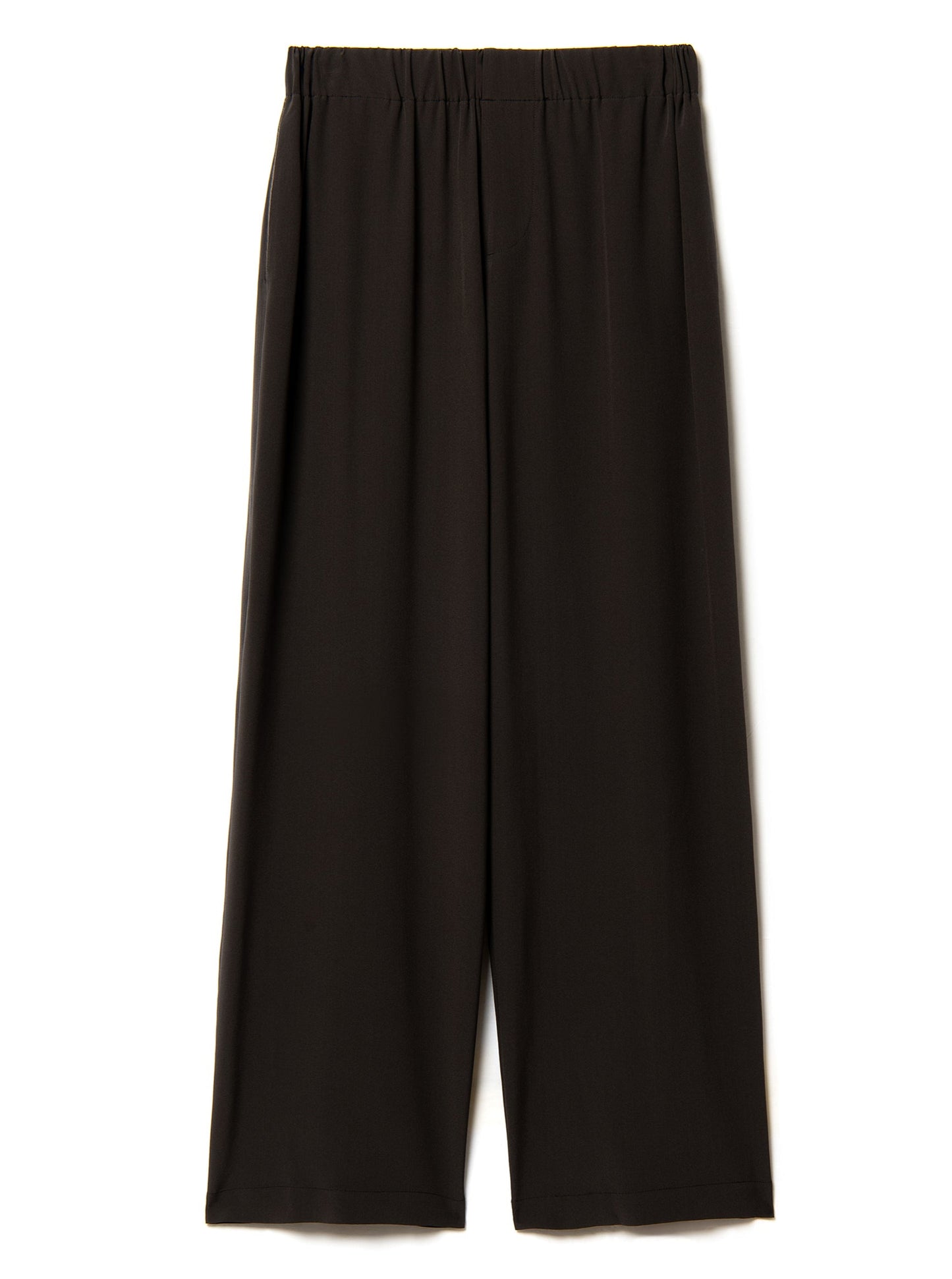 silk trousers in dark grey