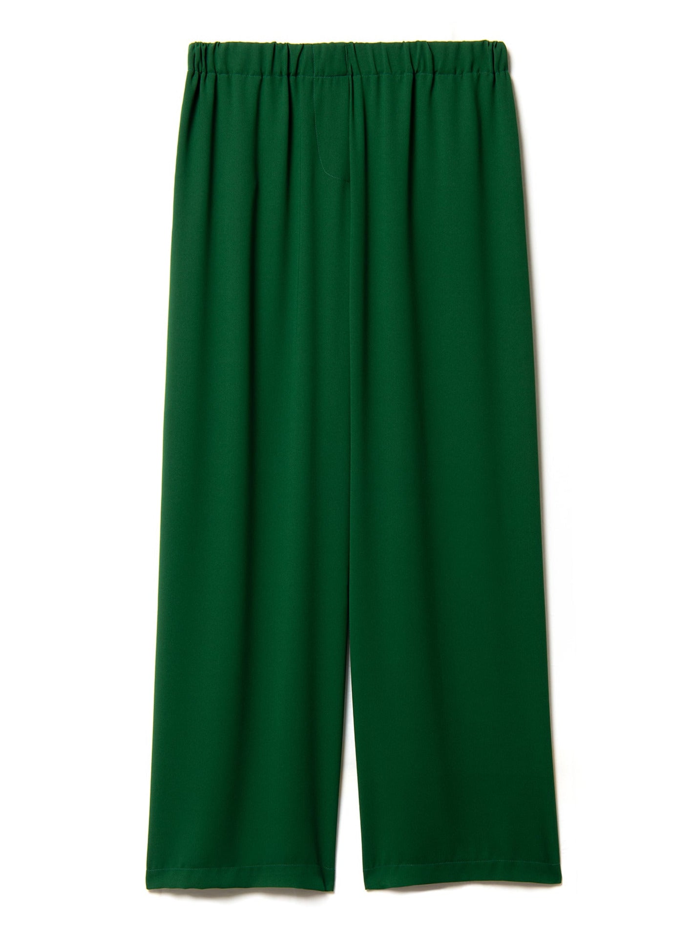 silk trousers in green