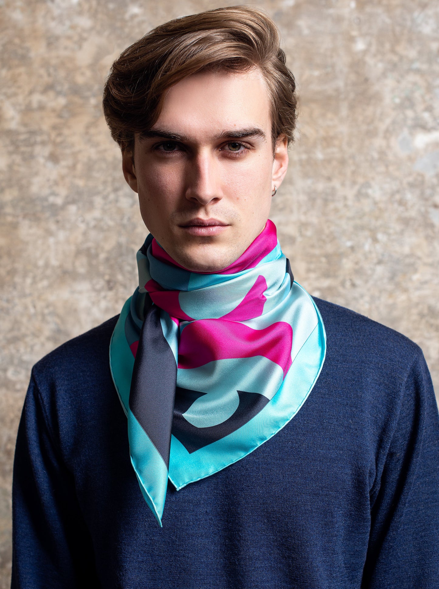 luxury silk foulard made in France