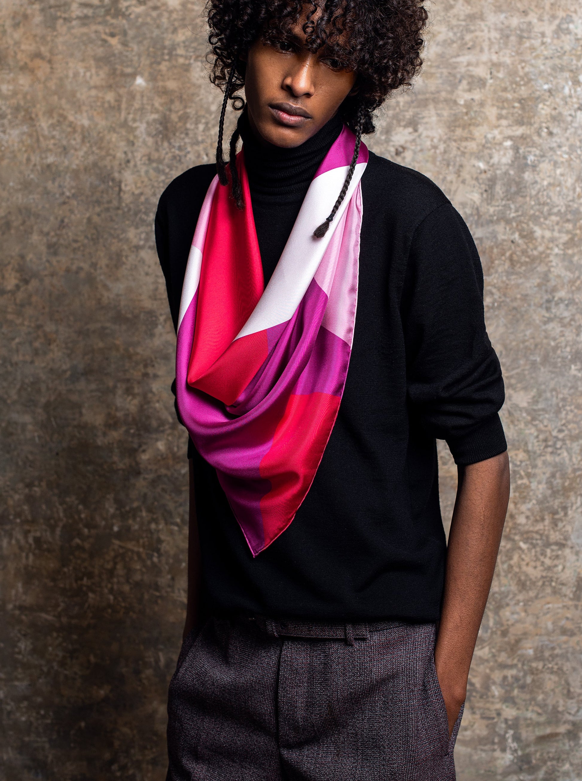 luxury silk foulard made in France