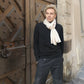 luxury scarf made in France silk wool jacquard