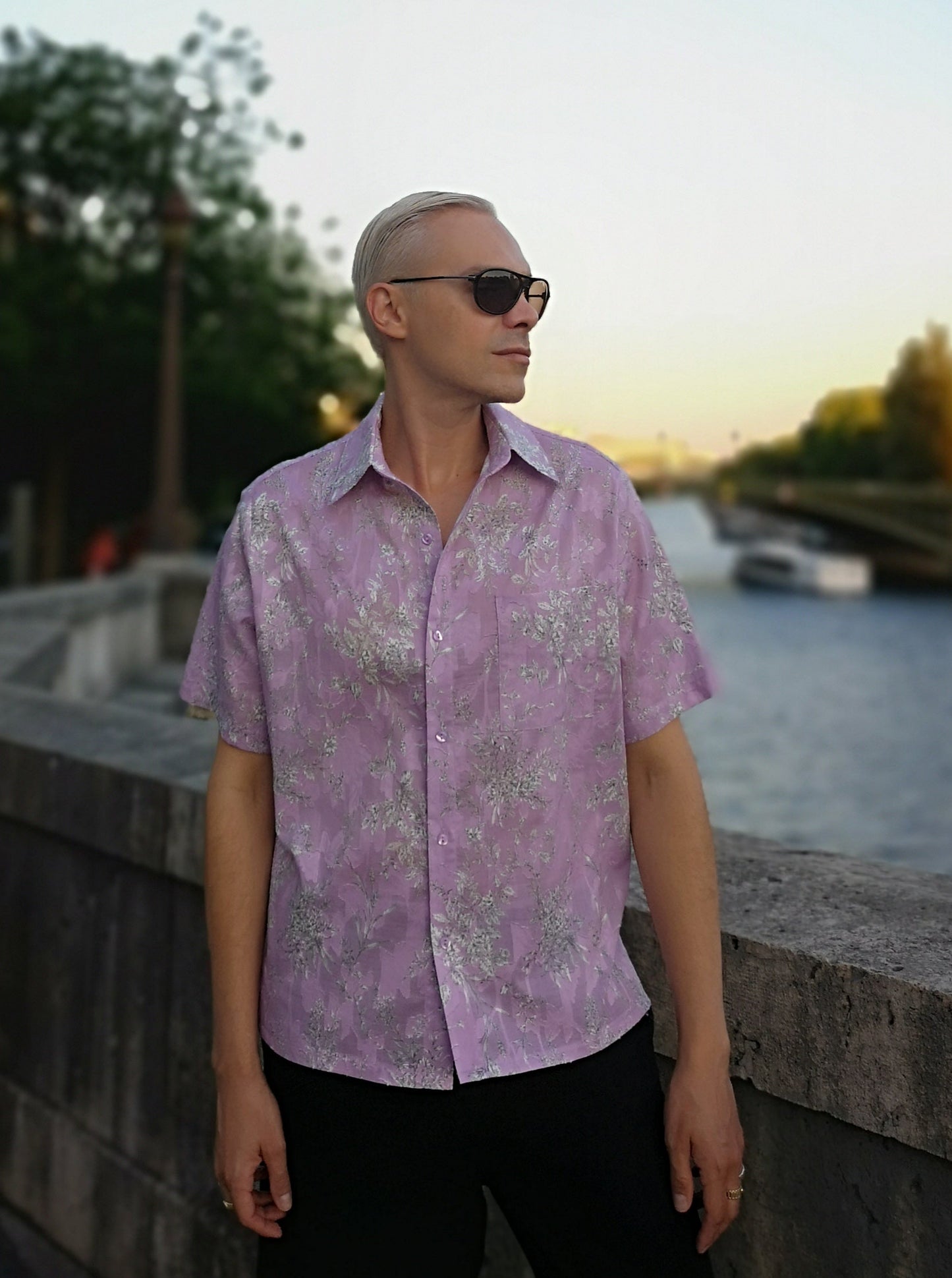 pure cotton mens shirt made in Paris