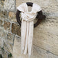 luxury scarf made in France silk wool jacquard
